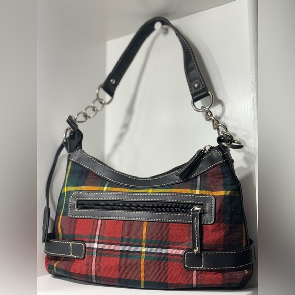 Y2K Chaps Plaid Shoulder Bag with Chain Strap - Picture 3 of 3